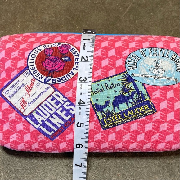 Estee Lauder Cosmetic Makeup Travel Bag- Pink Hotel Resort - Picture 12 of 12